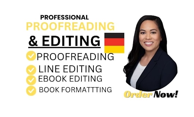 Gig Preview - Do german proofreading and editing german translation, german book translation