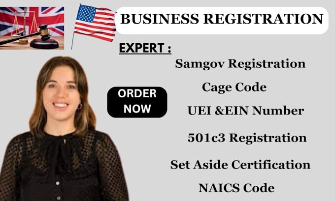 Gig Preview - Register US llc , UK company registration, sam gov, 501c3 mbe ein cage code uei