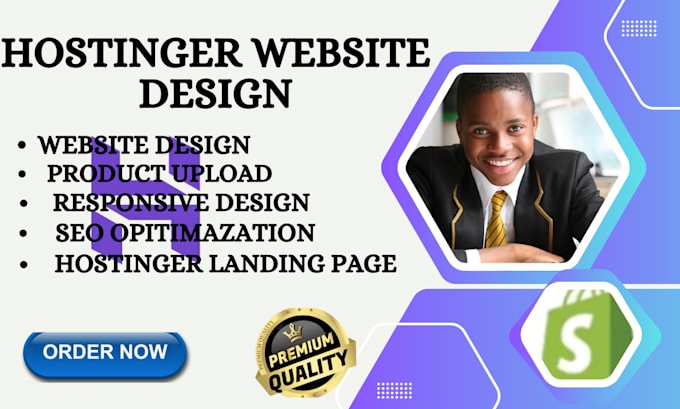 Gig Preview - Hostinger website design hostinger website redesign hostinger website design