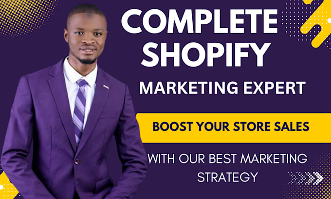 Gig Preview - Be expert shopify marketing sales agency for 8 figures shopify promotion manager