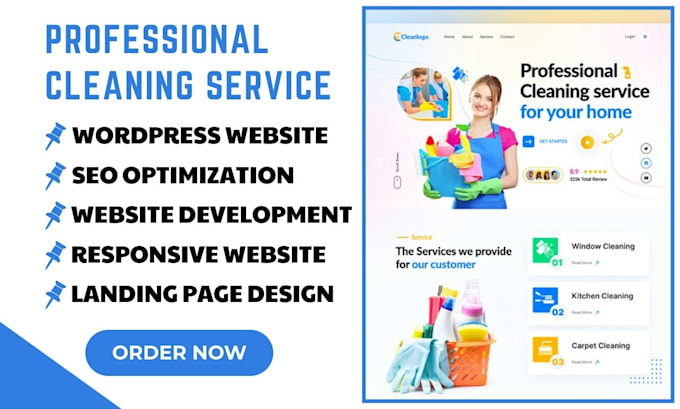 Bestseller - build cleaning service website for home offices and booking koala website