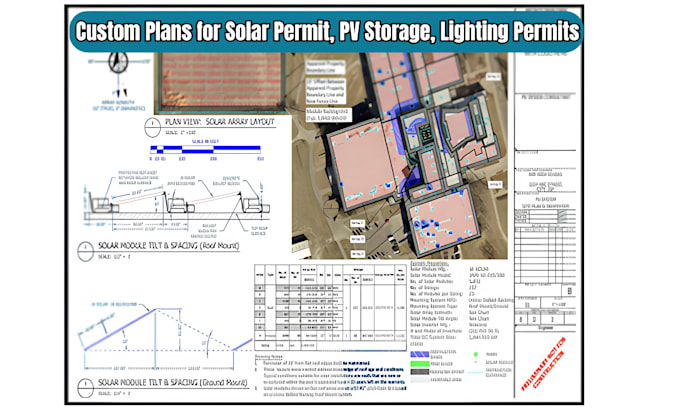 Gig Preview - Do solar pv plus storage permit plans drawing