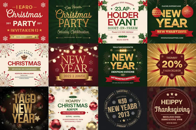 Gig Preview - Design amazing christmas cards, greeting card, holiday invitations and posters