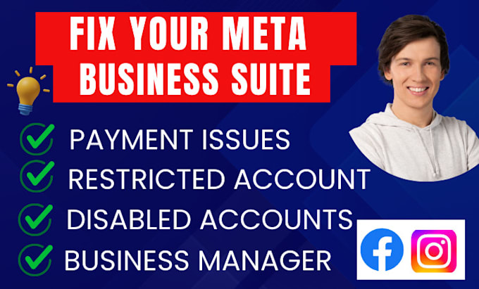 Gig Preview - Fix meta business suite and resolve restricted ads account issues