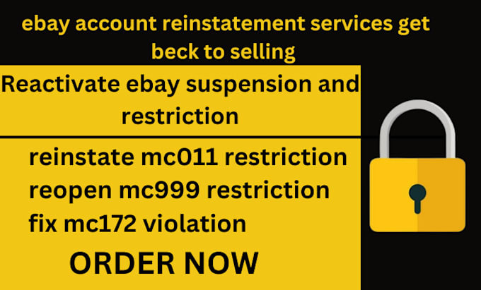 Bestseller - reinstate suspension ebay account remove mc011, mc999, mc113 restrictions