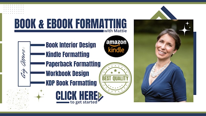 Gig Preview - Do book formatting, amazon KDP ebook formatting, paperbacks, fiction ebook