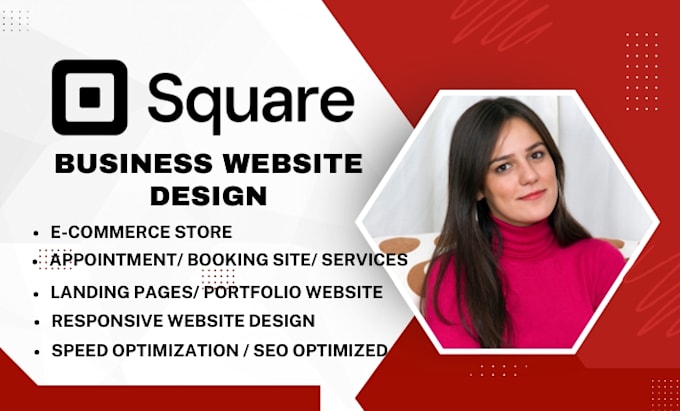 Gig Preview - Business square website design business square online store squareup squarespace