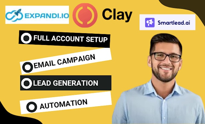 Gig Preview - Setup clay com smartlead ai  expandi io for cold email outreach