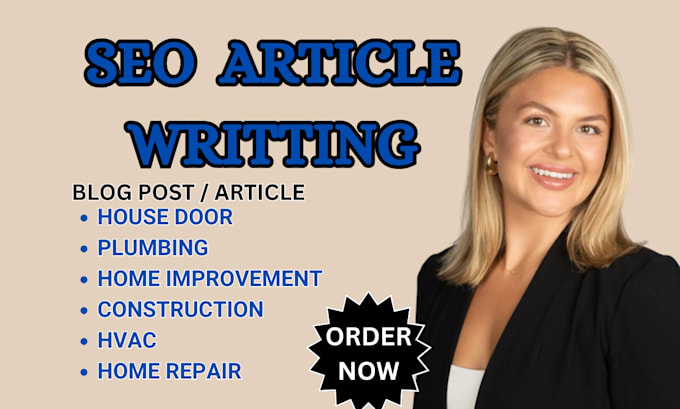 Gig Preview - Write outdoor hiking plumbing construction travel lifestyle seo article or blog