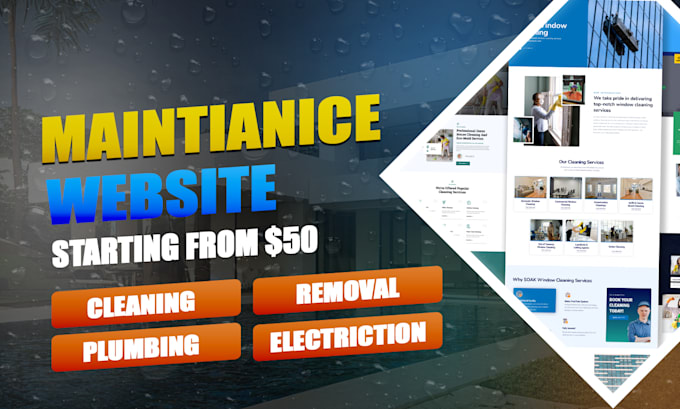 Bestseller - design pro cleaning service, plumbing, electrician,roofing, hvac website for you