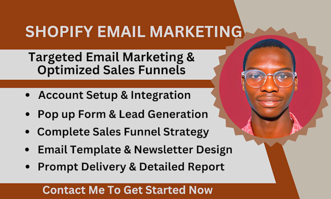 Gig Preview - Do shopify marketing with sales funnel email campaign, boost shopify sales