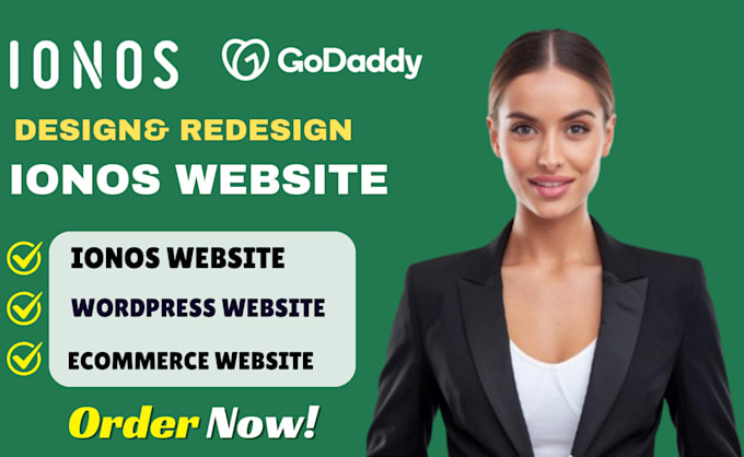 Gig Preview - Design wordpress or ionos websites with SEO setup on bluehost, godaddy, bluehost