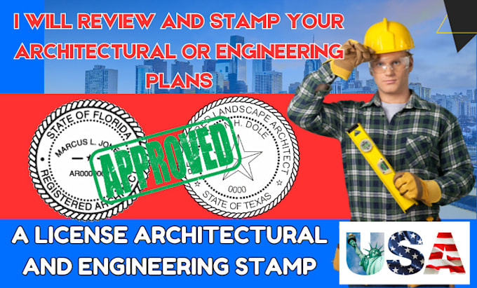 Gig Preview - Review, stamp, sign and seal all florida architectural plans, for city permits