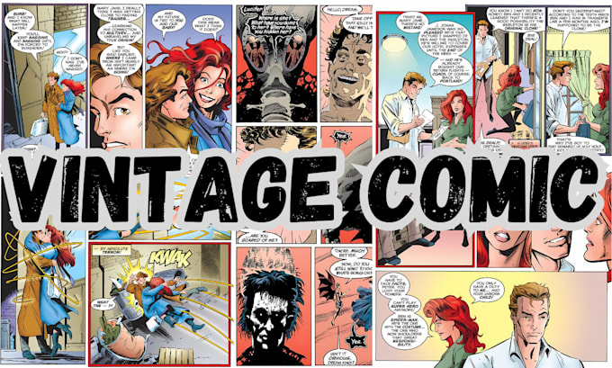 Gig Preview - Draw retro vintage comic illustration cartoon portrait comic book artist