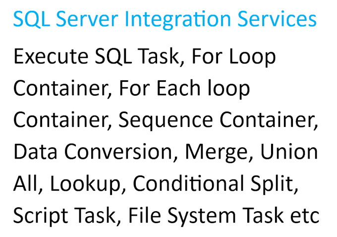 Gig Preview - Create packages using sql server integration services