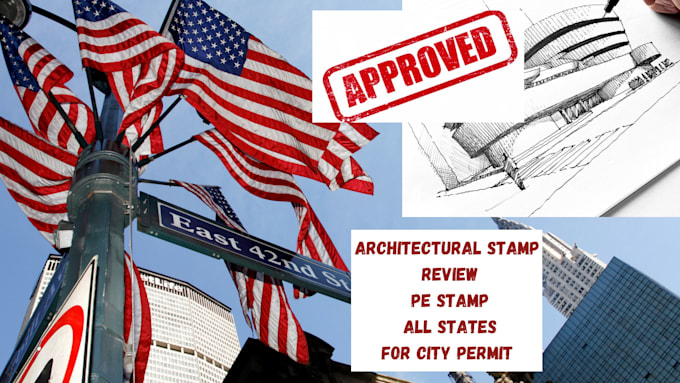 Gig Preview - Architectural stamp, review, stamp, sign, seal all states architectural drawing