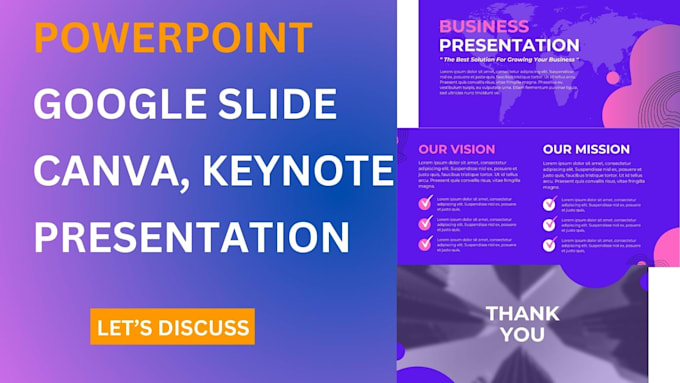 Gig Preview - Keynote presentation, PPT slide, google slide, canva