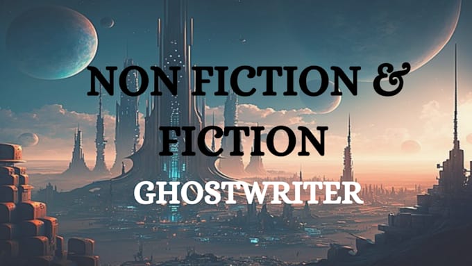 Gig Preview - Write fiction non fiction as a ghostwriter novel self help line edit book writer