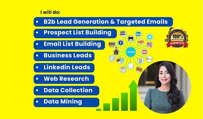 Gig Preview - B2b lead generation for any industry