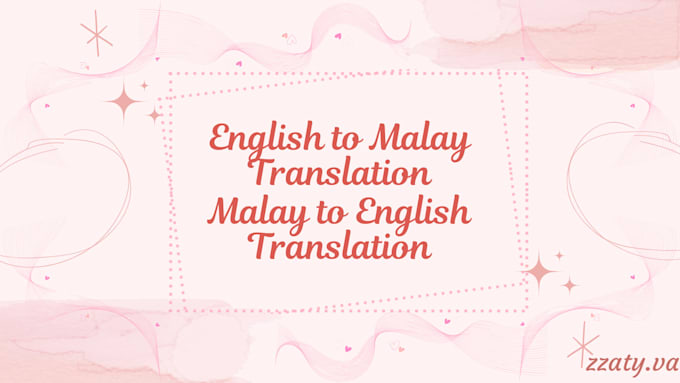 Gig Preview - Do english to malay translation