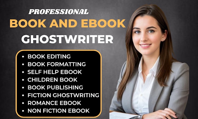 Gig Preview - Be your ebook ghostwriter, ghost book writer, rewrite, ebook writer, non fiction