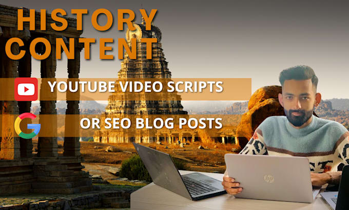 Gig Preview - Write history content for youtube video script or blog