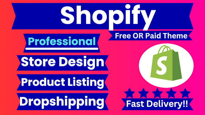 Gig Preview - Do shopify website design,redesign, shopify dropshipping