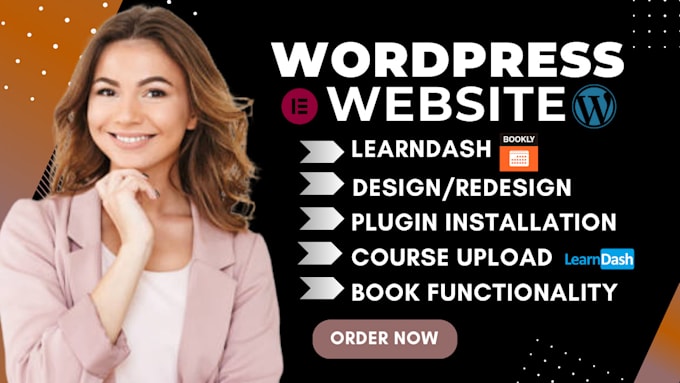 Gig Preview - Setup wordpress woocommerce store learndash bookly pro buddyboss