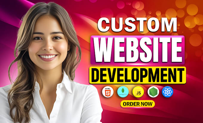 Gig Preview - Do custom website development, build rebuild website as full stack web developer