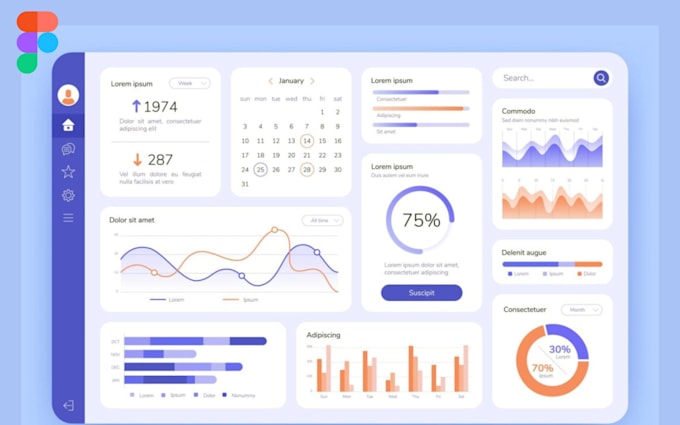 Gig Preview - Design dashboard, web app, saas UI UX, CRM and admin panel UI UX design