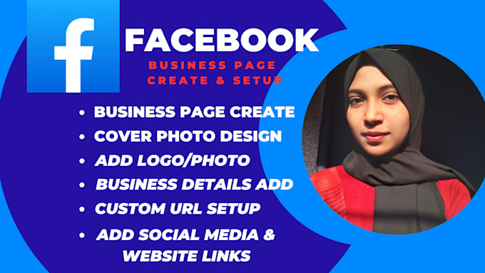 Gig Preview - Do facebook business page create and setup, social media page setup