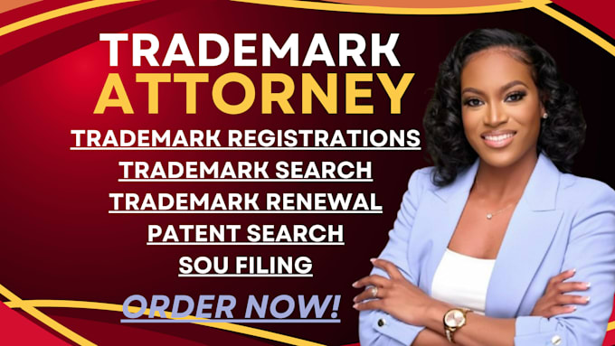 Gig Preview - Do trademark search patent search trademark filing trademark renewal, sou, uspto