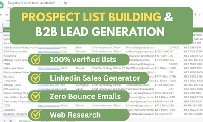 Gig Preview - Do b2b lead generation, linkedin lead generation and build a prospect email list