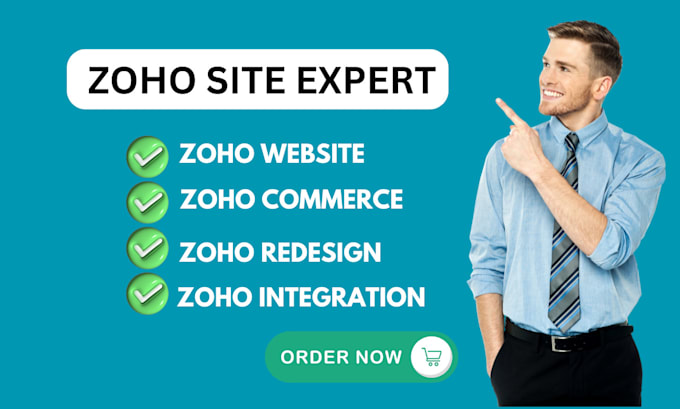 Gig Preview - Design or redesign unique site on zoho sites and zoho commerce online store