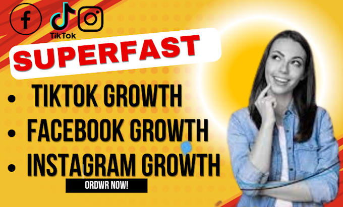 Gig Preview - Do superfast organic instagram growth grow tiktok shop facebook page content