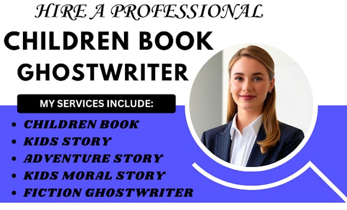 Gig Preview - Ghostwrite children story, kids story, kids moral ebook writing children book