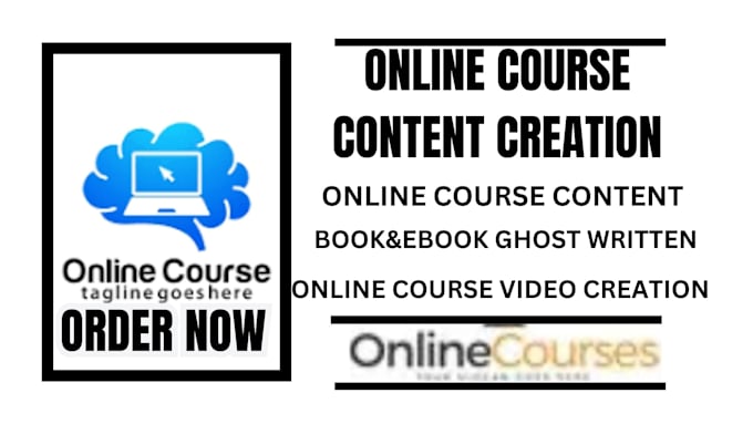 Gig Preview - Create online course content, content creation,