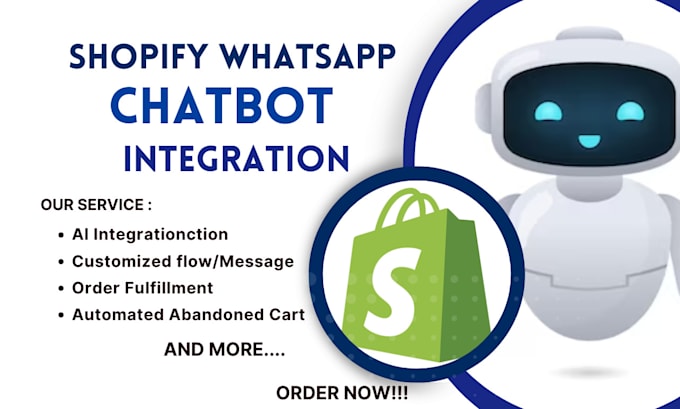 Gig Preview - Build whatsapp api chatbot for shopify store using manychat