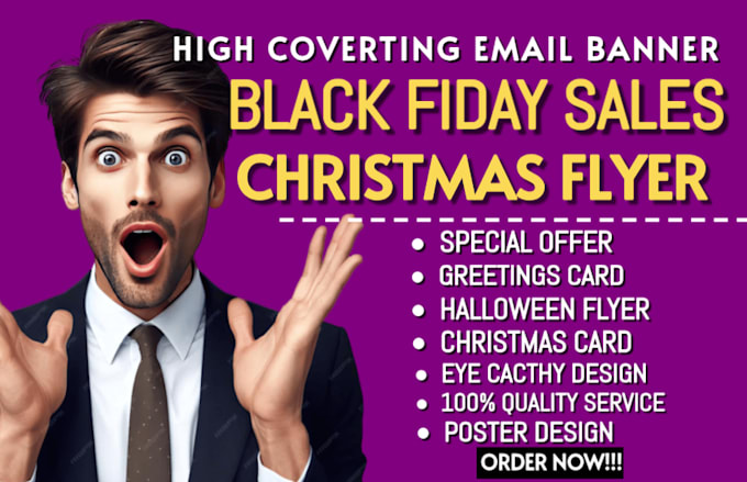 Gig Preview - Email banner,design christmas email flyers, black friday sales flyers