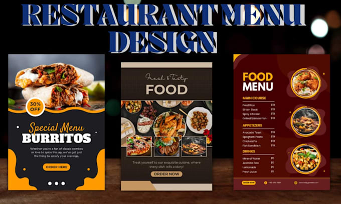 Gig Preview - Design an eye catching restaurant flyer design to boost your sale