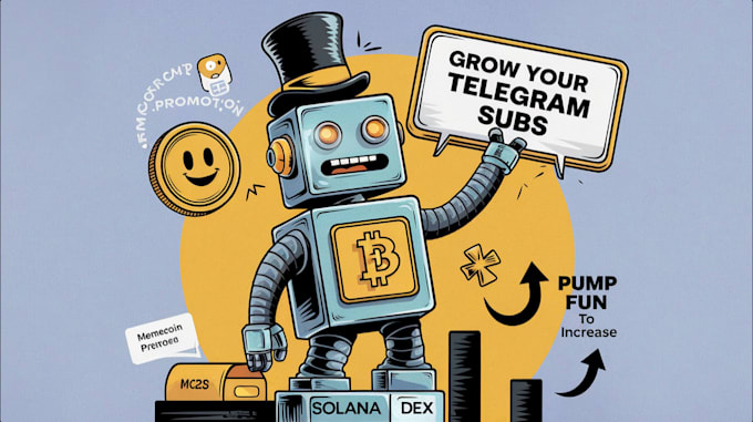 Bestseller - grow your telegram subs, memecoin promotion, solana, dex, pump fun to increase