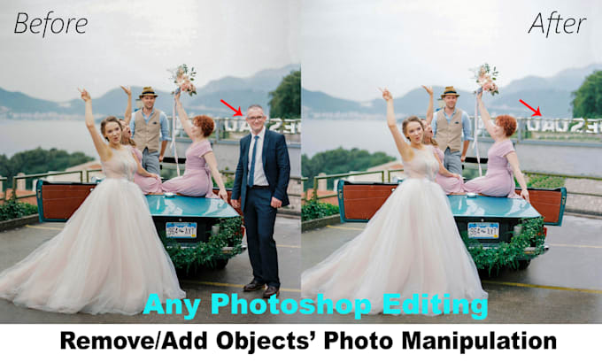 Gig Preview - Remove object, do photo editing with photoshop in 1 hrs