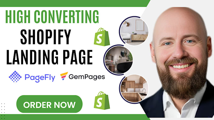 Gig Preview - Design shopify ecommerce website or landing page using pagefly, gempages