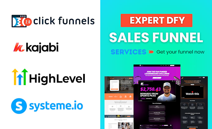 Gig Preview - Do clickfunnels 2, kajabi, kartra, gohighlevel n automation expert