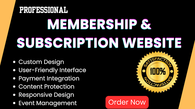 Gig Preview - Design and build membership website, subscription website with wordpress