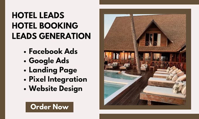 Gig Preview - Generate quality hotel leads hotel booking leads vacation leads tourism leads