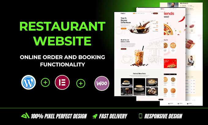 Gig Preview - Design a grocery website catering and restaurant website using elementor