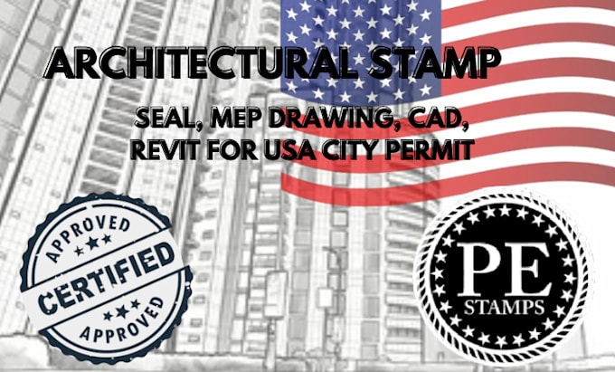 Gig Preview - Review, stamp, sign architectural drawing for city permit across all USA states