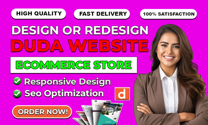 Gig Preview - Do professional duda website design, SEO optimization, and maintainance service