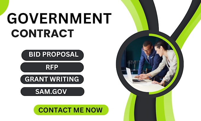 Gig Preview - Write government contract proposal bid proposal rfp  contract research